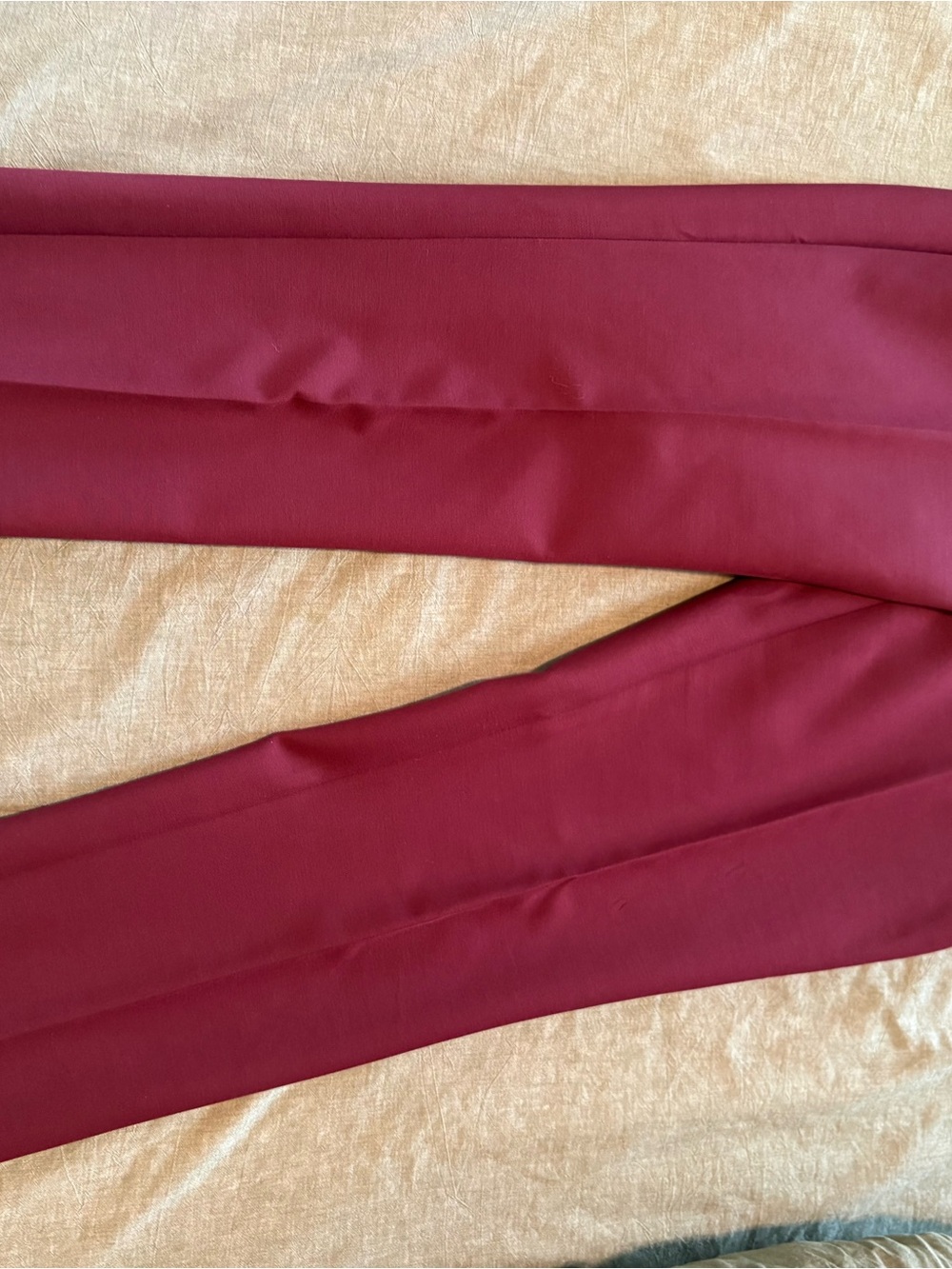 White House Black Market Burgundy Skinny Cropped Dress Pants